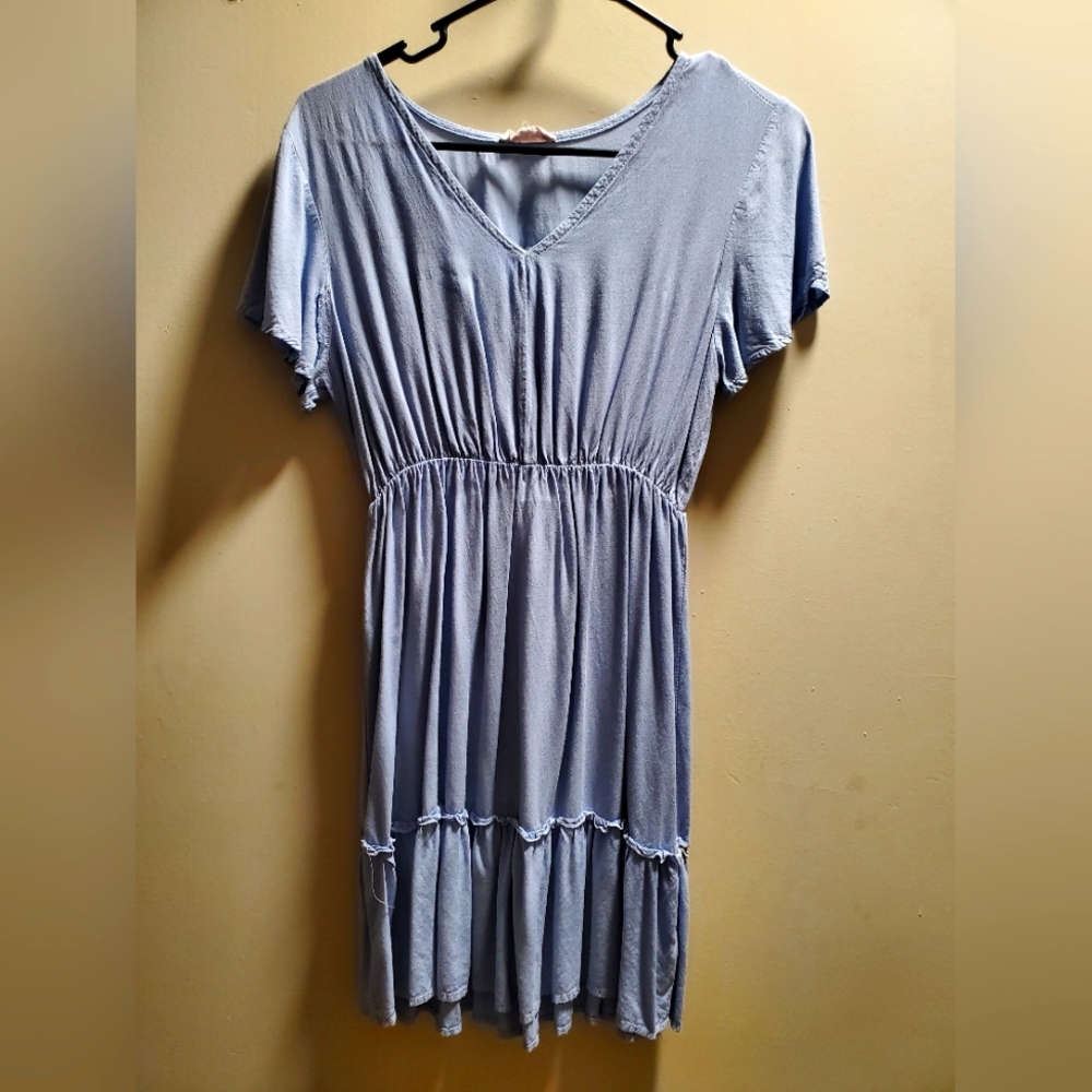 Asymmetrical Blue Dress